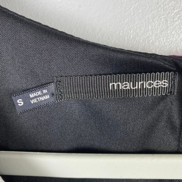 Maurices Floral Sheer Pleated Blouse Women's Small Keyhole Back Tied Half Sleeve - Picture 2 of 8